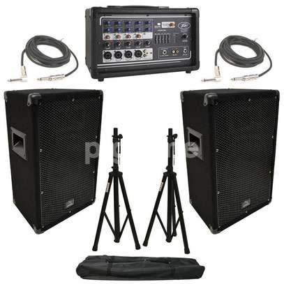 hire 2 speakers pa image 1