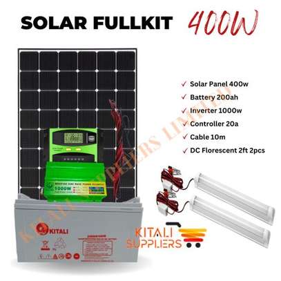 Solar 400w fullkit with dc florescent bulbs. image 1