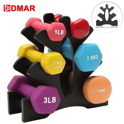 DMAR Dumbbells Rack Bracket Holder For Household For Fitness Home PVC Small Women Men Crossfit Body Building Exercise Equipment image 1