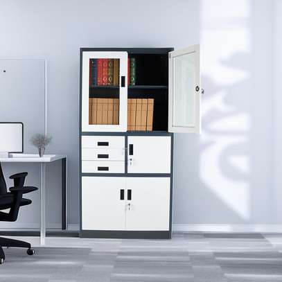 Office Cabinet : 2-Door Steel Office Cabinet with Safe image 1
