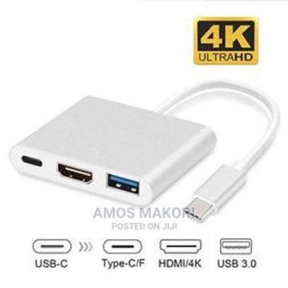 3 in 1 Type-C to 4K HD HDMI USB 3.0 Hub USB-C Data Charging image 1