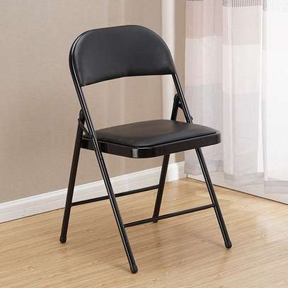 Stackable Outdoor Folding Chair – Black Metal Frame image 2