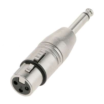 3pin XLR female to 6.5mm mono plug adapter image 1