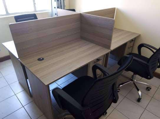 Four way office working station desks image 9