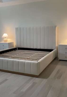 Padded Wooden King Size Bed image 4