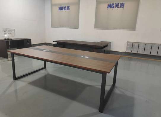 Metal Frame Wooden Boardroom Table image 9