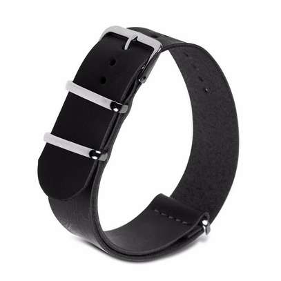 24mm Leather Wrist Watch Band and Strap image 2