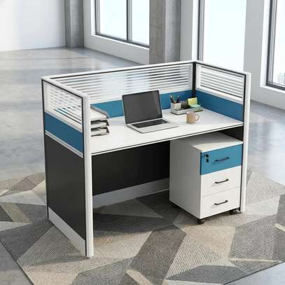 Cubic MDF Single Person Office Workstation image 3