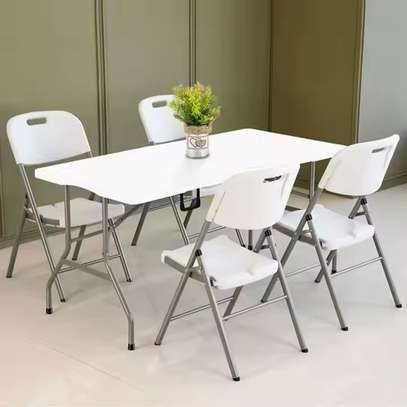 White Foldable Plastic Chair image 4