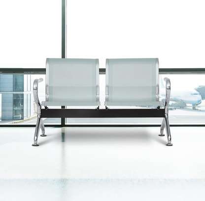 Metal 2 Person Waiting Office Bench image 4