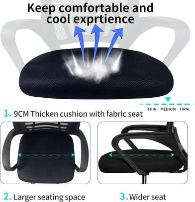 Ergonomic Clerical Chair; Adjustable Height, Lumbar Support image 5