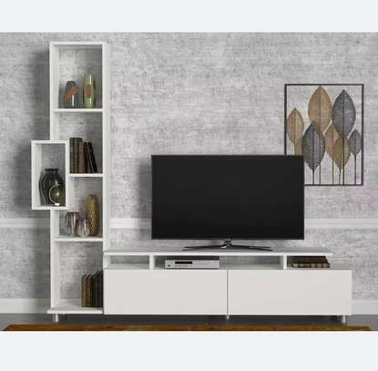 TV Stand; Wooden Living Room TV Stand with Storage image 4