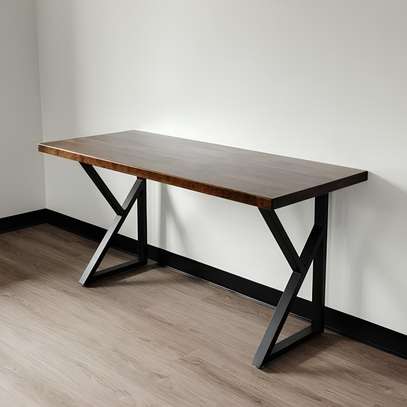 Office Desk; Sleek Sturdy Aesthetic Computer Desk image 6