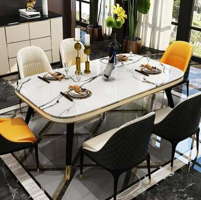 Dining Set; Black Marble Dining Set in Nyamaiya image 6