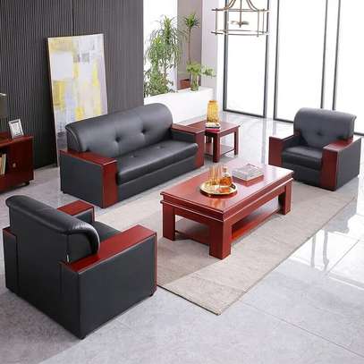 Office Sofas : 5-Seater Leather Office Sofa image 7
