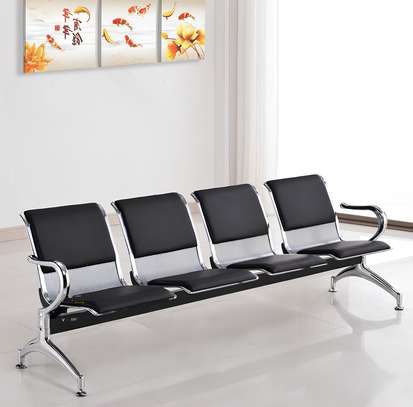 Office Bench;4-Link Reception Office Waiting Chair image 5