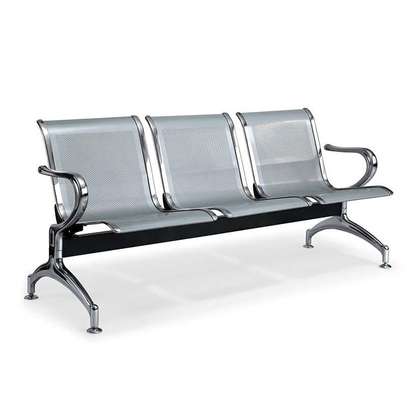 3 Seater Ergonomic Metallic Bench image 4