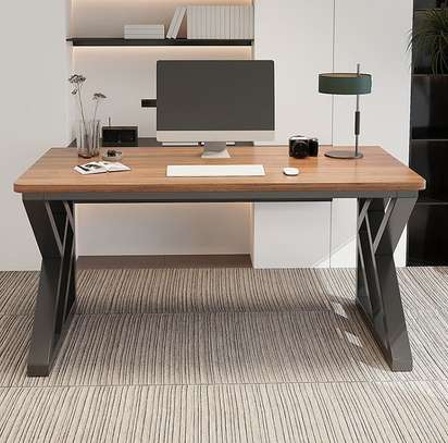 Office Table; Industrial Writing Desk Manufactured Wood image 6