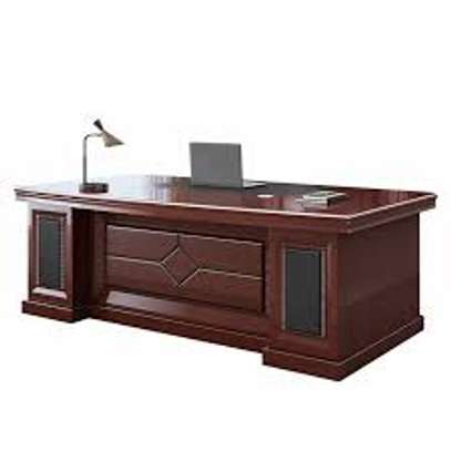2 M L Shaped Mahogany Executive Office Desk image 15
