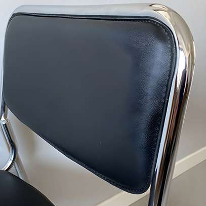 Chrome office guest/ salon chair image 5