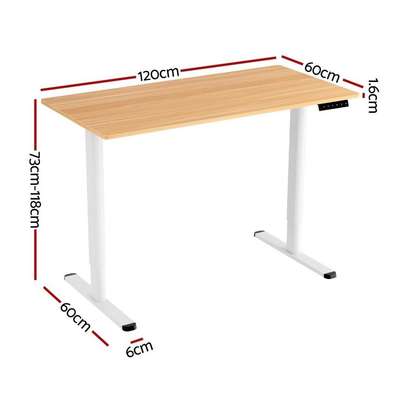 Adjustable table: 120cm adjustable electric home office desk image 2