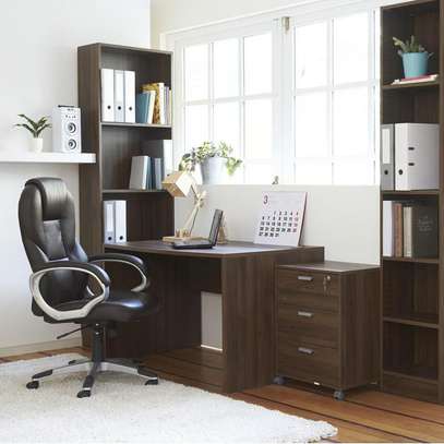 Office Chair: Brown Leather Office Chair image 2