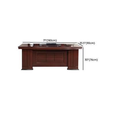 Office Desk; 1600mm Mahogany Office Desk image 4