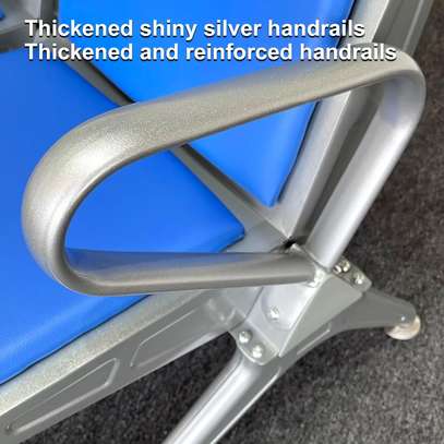 Reception Chair: 3-seater, Blue, Office & Waiting Room image 4