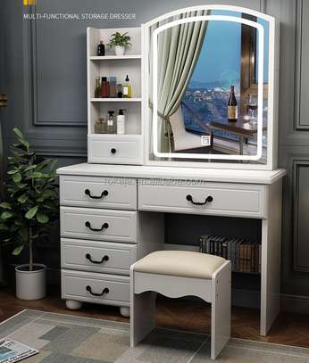 Dressing Table; White Dressing Table With Drawers image 6