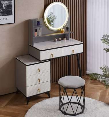 Dressing Table : Modern Dresser with Mirror and Drawers image 2