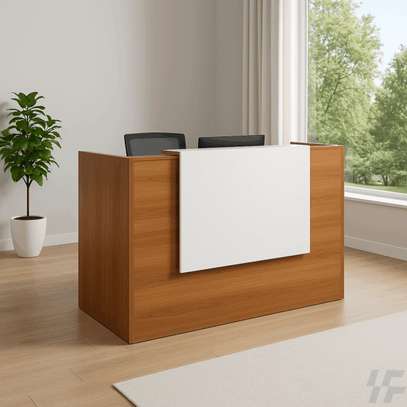 1.2m Wooden Office Reception Desk image 11