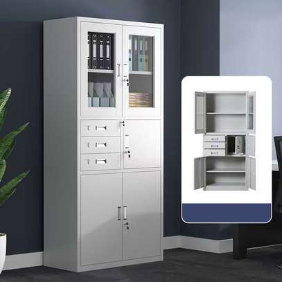 2-Door Metallic Office Cabinet with Safe image 4