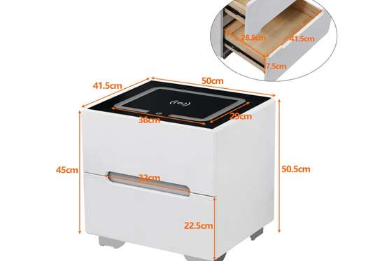 Bedroom Drawer; Soft-Close Mechanism Bedside Drawer image 2