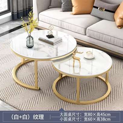 Coffee Table; Fancy Contemporary Marble Coffee Table image 2