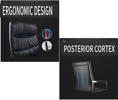Upholstered Executive Leather Visitors Chair image 2