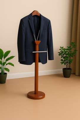 Coat Hanger; Mahogany Executive Office Coat Hanger image 2