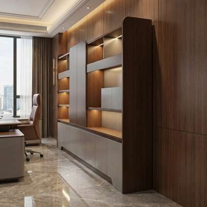 Office Cabinet;  Imported Executive Office Wall Unit image 5