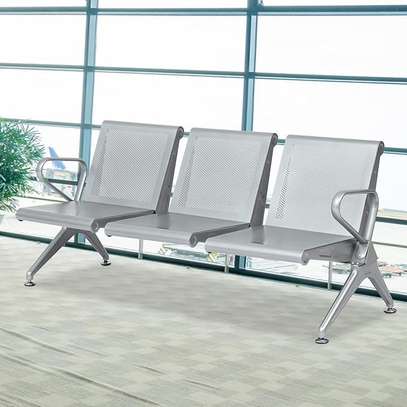 3 Seater Metallic Airport Bench image 6
