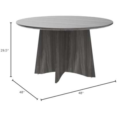 Conference Table: 48" Round Medina Table, Gray Finish image 2