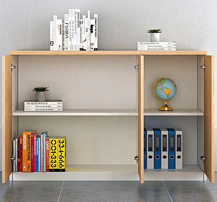 Office Cabinet: 3-Door Cupboard with wooden panels image 2