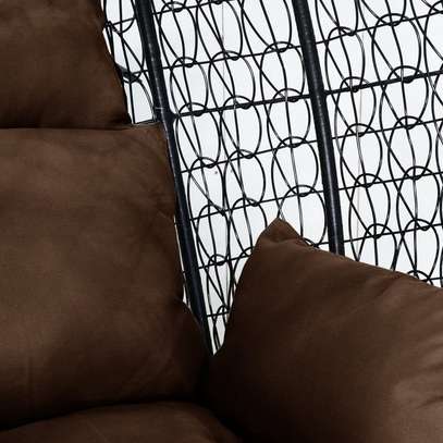 Metallic Base Rattan Outdoor Swing Chair image 8