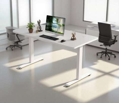 Standing Desk: White Standing Office Desk In Suneka image 2