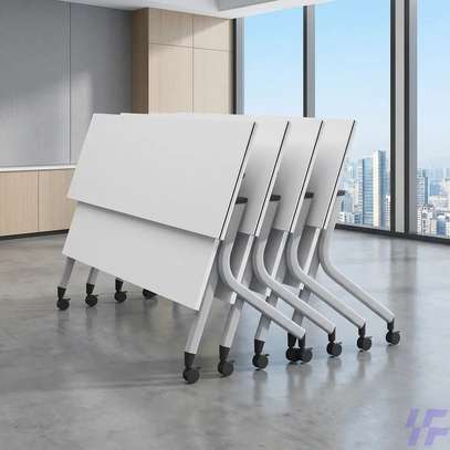 1.2m White Foldable Office Table image 9
