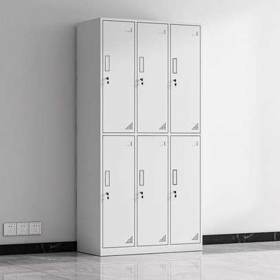 Office cabinet: 6-locker steel lockable file cabinet image 3