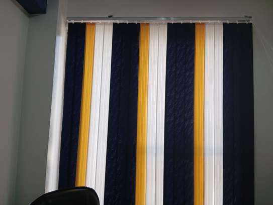Vertical Blinds Off-White Large Window Light Control image 5