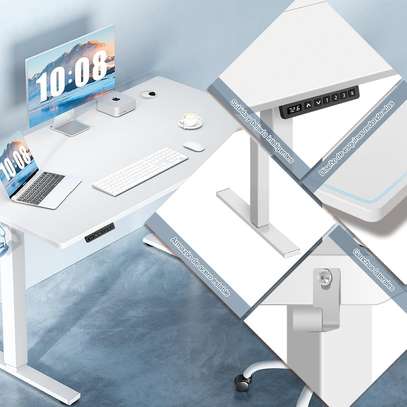 Office Desk: Black Executive Electric Office Desk image 3