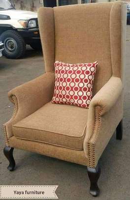 Set of 2 Armchairs with Cushions and Wooden Legs image 11