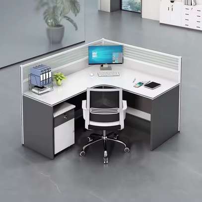 Office Desk; 2 Way Ultramodern Huge Office Workstation image 5