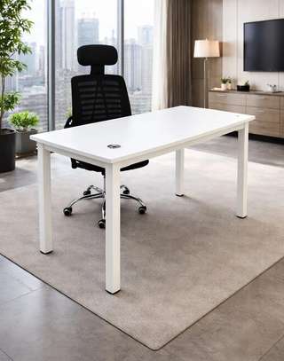 Wooden Metal Frame Computer Table image 6