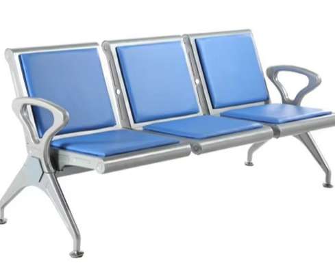 3-Link Leather Reception Bench image 7